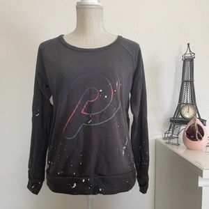 Peloton X Chaser | Limited Edition Paint Splatter Cotton Pullover Sweatshirt, M